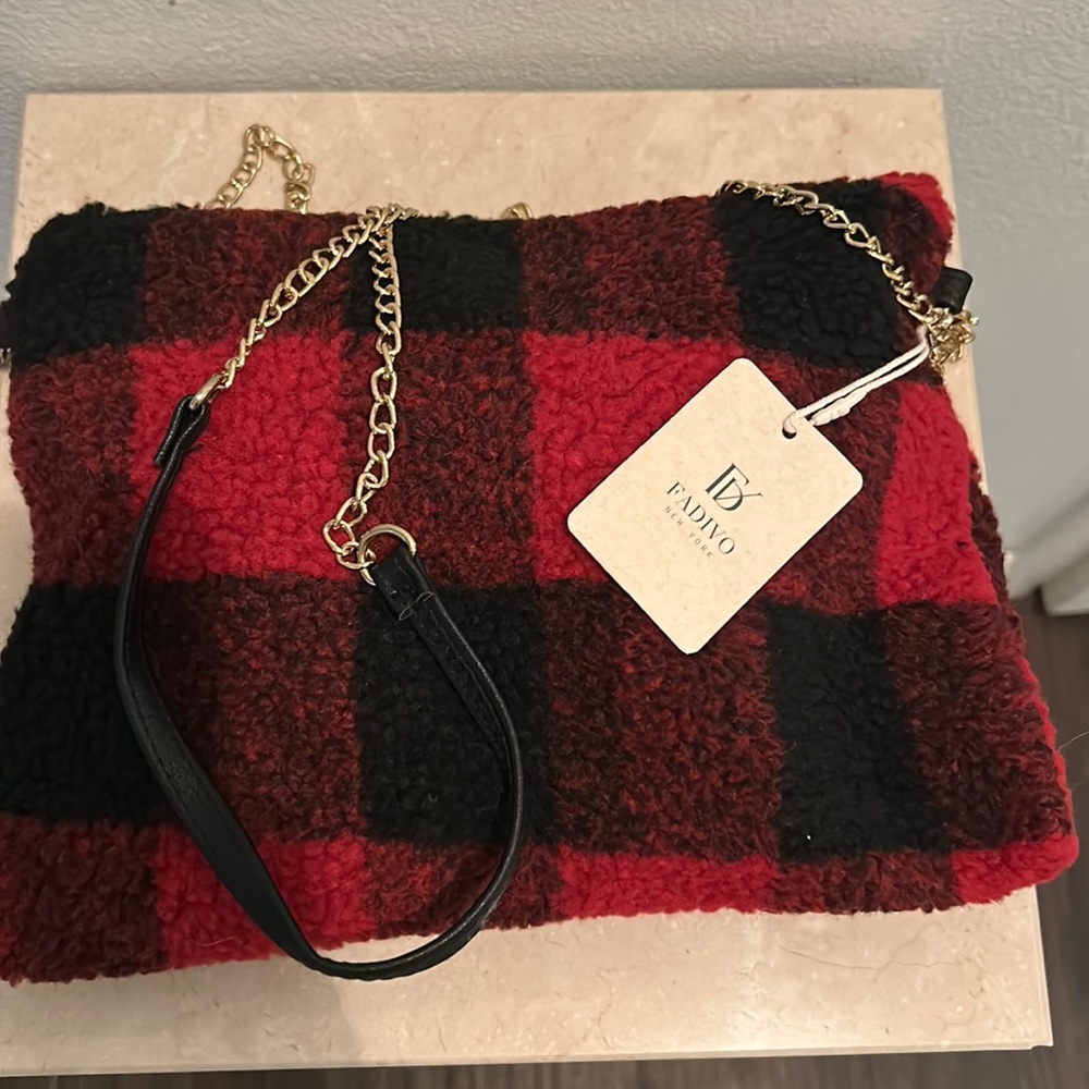 NWT Fadivo NY bag. Buffalo plaid.